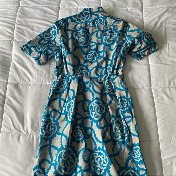 Dries Van Noten Blue Nautical A Line Buttoned Dress - Picture 10 of 10